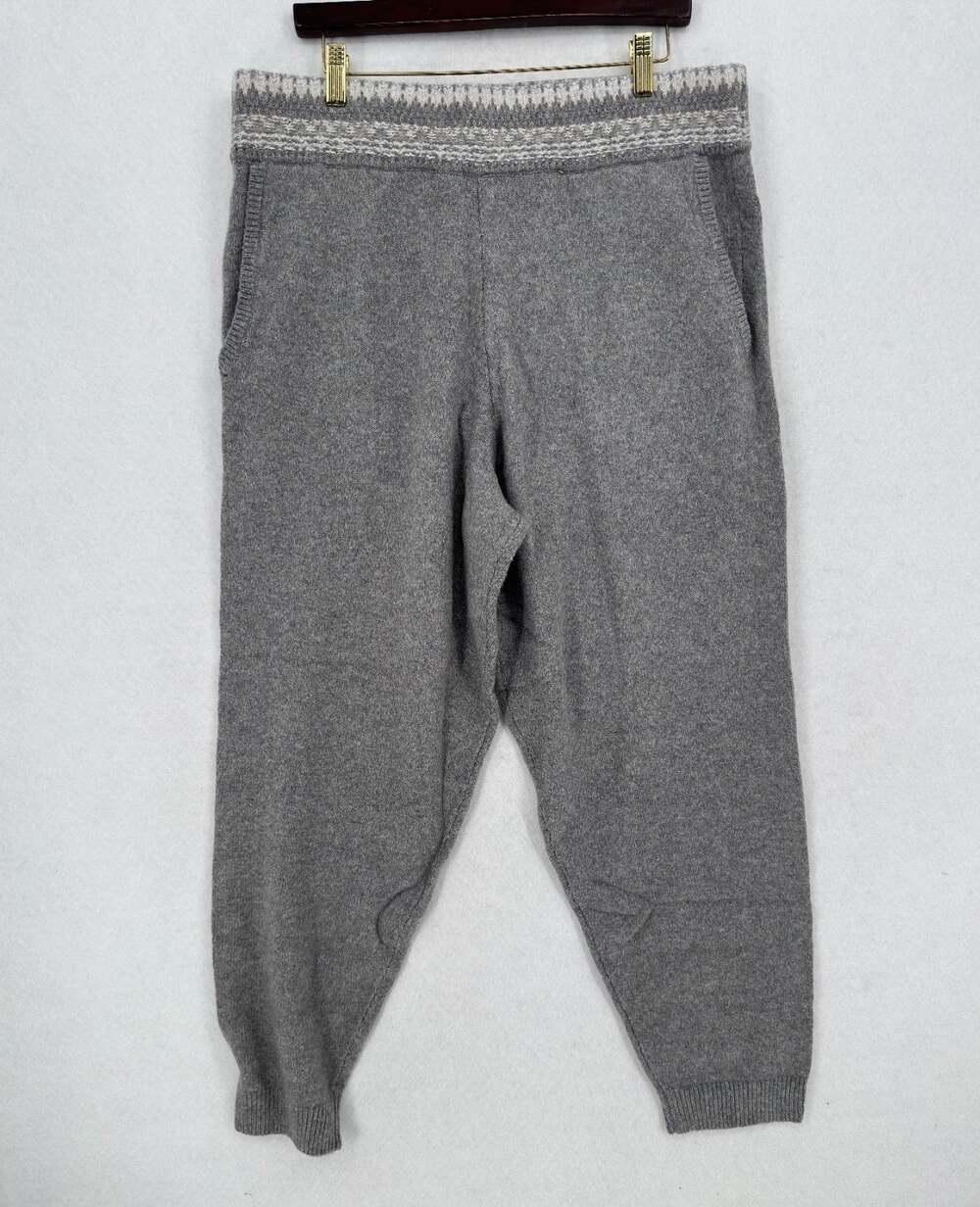 Haven Well Within Gray Organic Cotton Nostalgic Fair Isle Joggers Sz XL NEW